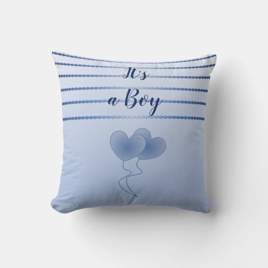 Nursery Blue Stripes Cushion Kussen (Voorkant)