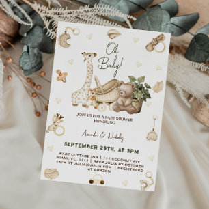 Nursery Boho Baby shower Kaart