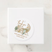 Nursery Boho Modern Greenery Baby shower Bedankjes Labels (In situ)