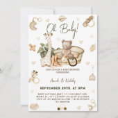 Nursery Boho Neutraal Baby shower Kaart (Voorkant)
