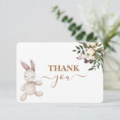 Nursery Bunny Gender neutraal Dank je wel Bedankkaart (Staand voorkant)
