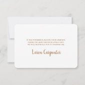 Nursery Bunny Gender neutraal Dank je wel Bedankkaart (Achterkant)