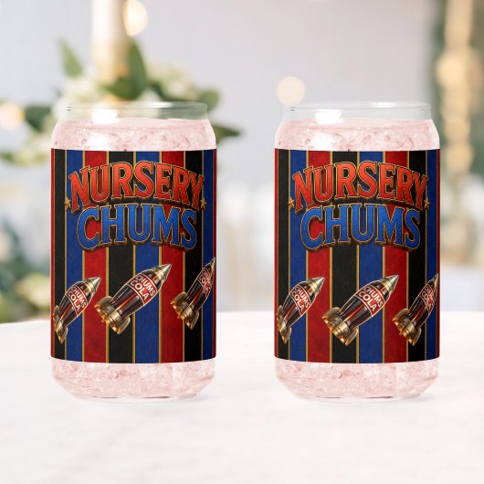 Nursery chums/keuken/feest raket blikvorm glas (Insitu (Huwelijk))