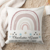 Nursery Cushion Birth Record Rainbow Stars Kussen (Deken)