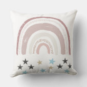 Nursery Cushion Birth Record Rainbow Stars Kussen (Achterkant)