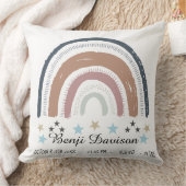 Nursery Cushion Birth Record Rainbow Stars Kussen (Deken)