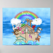 NURSERY CUSTOM Noahs Ark RAINBOW MURAL Poster (Voorkant)