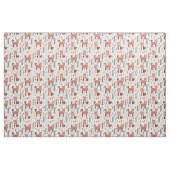 Nursery Cute Fox Forest Woodland Pattern Stof (Fat Quarter)