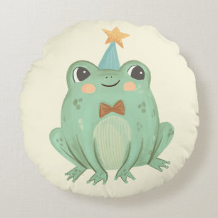 Nursery Cute Frog Baby Rond Kussen
