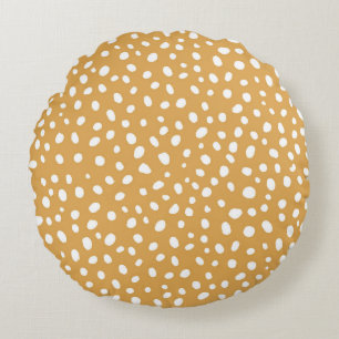 Nursery Cute Yellow Polka Dot Baby Rond Kussen