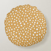 Nursery Cute Yellow Polka Dot Baby Rond Kussen (Achterkant)