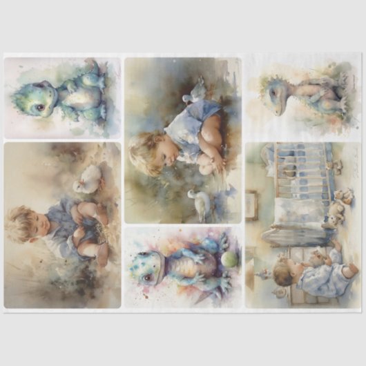 Nursery Days Boy Tissuepapier (Voorkant)