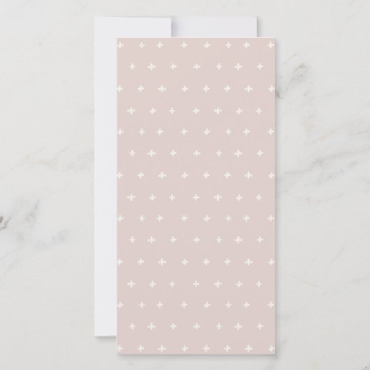 Nursery Essential Pink Girl Baby shower Invite Bedankkaart (Achterkant)