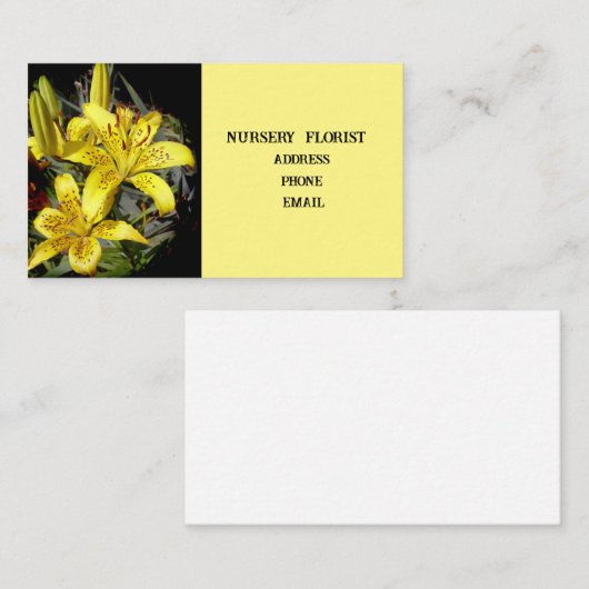 Nursery florist visitekaartje (Voorkant / Achterkant)