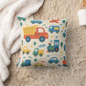 Nursery/Kids’ Room Pillow | Cars Trucks Trains Kussen (Deken)