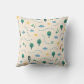 Nursery/Kids’ Room Pillow | Cars Trucks Trains Kussen (Achterkant)