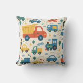 Nursery/Kids’ Room Pillow | Cars Trucks Trains Kussen (Voorkant)