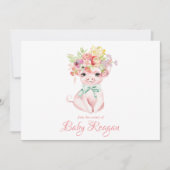 Nursery Little Piggy Monogram Baby shower Bedankkaart (Voorkant)