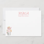 Nursery Little Piggy Monogram Baby shower Bedankkaart (Achterkant)