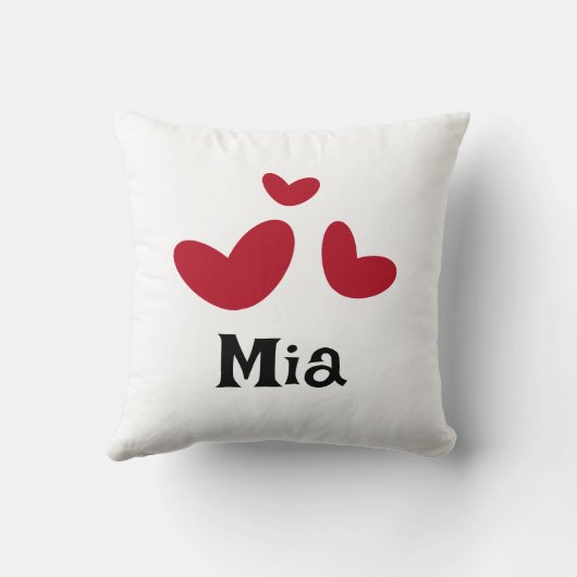 Nursery Minimalist Red Heart Sierkussen (Achterkant)