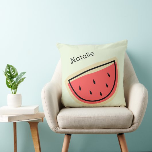 Nursery monogram l  watermeloen kussen (Stoel)