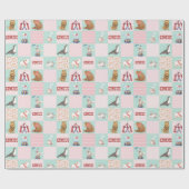 Nursery Patchwork Circus Pastell Pattern Cadeaupapier (Vlak)
