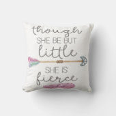 Nursery Pillow Little Fierce Arrow Tribal Feather Kussen (Voorkant)