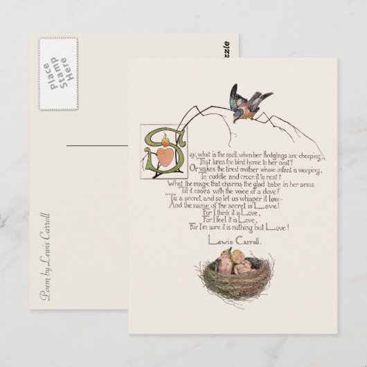 Nursery Poem van Lewis Carroll Briefkaart (Voorkant / Achterkant)