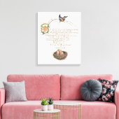 Nursery Poem van Lewis Carroll Canvas Afdruk (Insitu (Woonkamer))