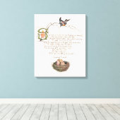 Nursery Poem van Lewis Carroll Canvas Afdruk (Insitu (Houten vloer))