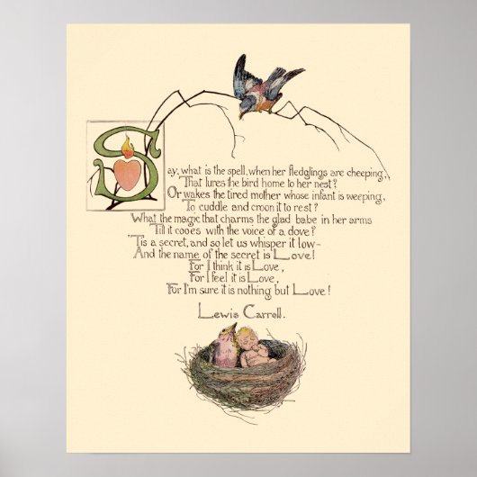 Nursery Poem van Lewis Carroll Poster (Voorkant)