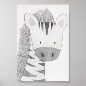 Nursery Poster - Zebra (Voorkant)