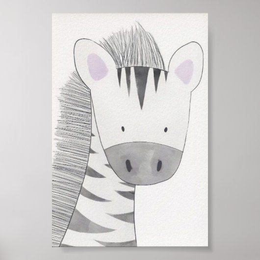 Nursery Poster - Zebra (Voorkant)