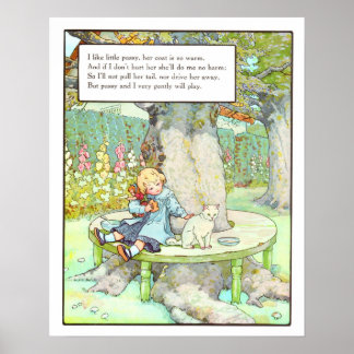 Nursery Print- 'Ik hou van kleine poesjes' Poster