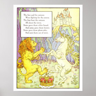 Nursery Print - Lion en Unicorn