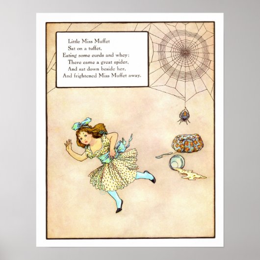  Nursery Print - Miss Muffet (Voorkant)