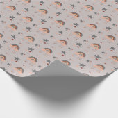 Nursery Rainbow Stars Multicolor Elegant Cadeaupapier (Hoek)