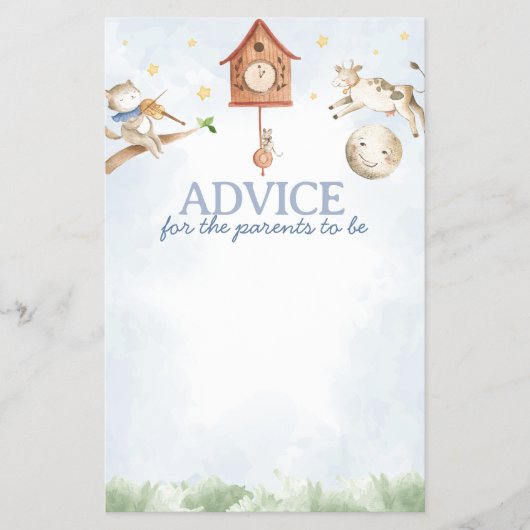 Nursery Rhyme Baby shower advies voor ouders Flyer (Voorkant)