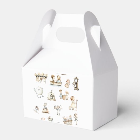 Nursery Rhyme Baby shower Bedankdoosjes (Achterkant)