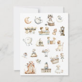 Nursery Rhyme Baby shower Bedankkaart (Achterkant)