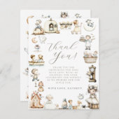 Nursery Rhyme Baby shower Bedankkaart (Voorkant / Achterkant)