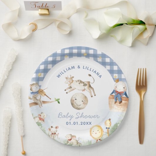 Nursery Rhyme Baby shower Papieren Bordje (Huwelijk)