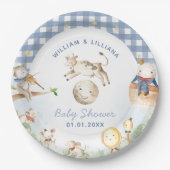 Nursery Rhyme Baby shower Papieren Bordje (Voorkant)