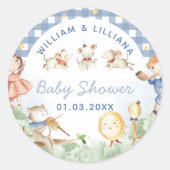 Nursery Rhyme Baby shower Sticker (Voorkant)