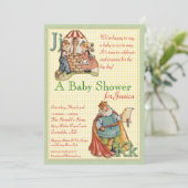 Nursery Rhyme Baby shower Uitnodiging (Staand voorkant)