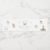 Nursery Rhyme Baby shower Waterfles Etiket (Enkel label)