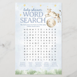 Nursery Rhyme Baby shower woord zoeken activiteit Flyer