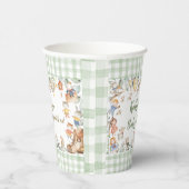Nursery Rhyme Diddle Greenery Neutral Baby shower Papieren Bekers (Rechts)