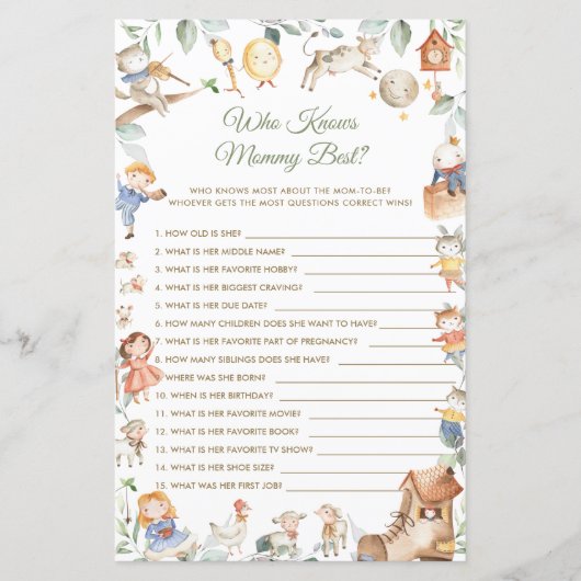 Nursery Rhyme die mama het beste schoenspel kent (Voorkant)