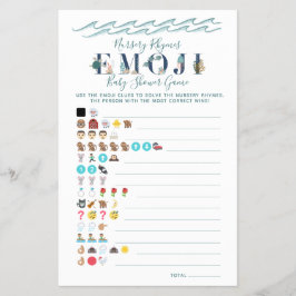 Nursery Rhyme Game under the Zee Baby shower Flyer